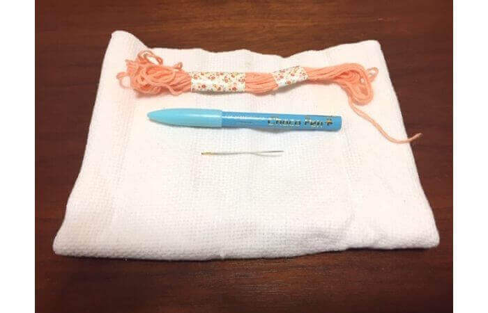 チェーンステッチ刺繍の縫い方【材料】