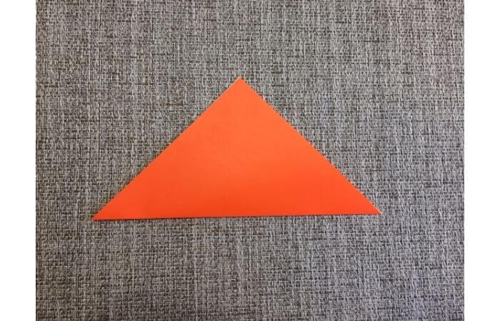 折り紙「立体カニ」の作り方1
